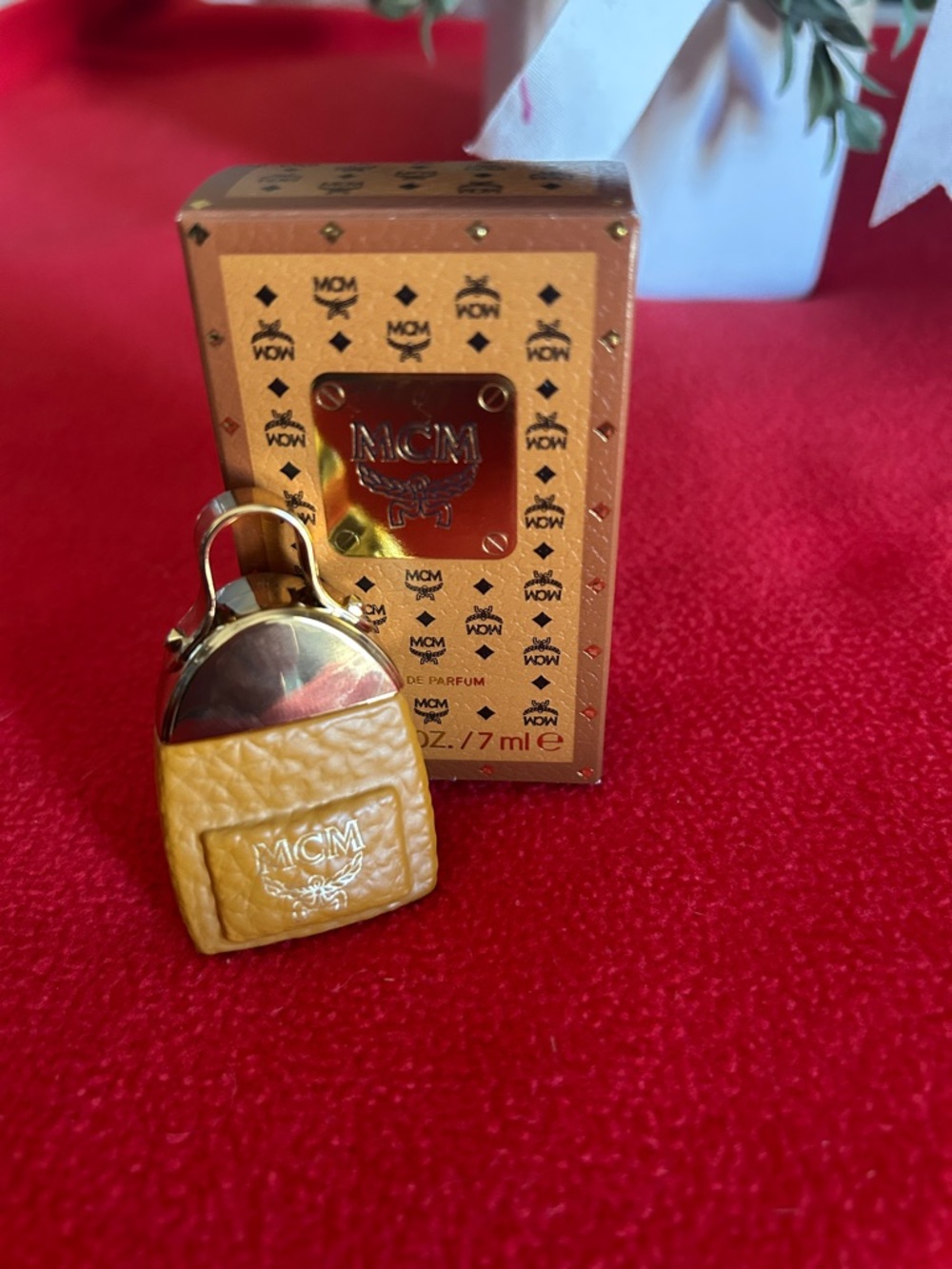 MCM Gold and Yellow Mini Eau de Parfum with Leather Keychain Bottle - Picture 11 of 12